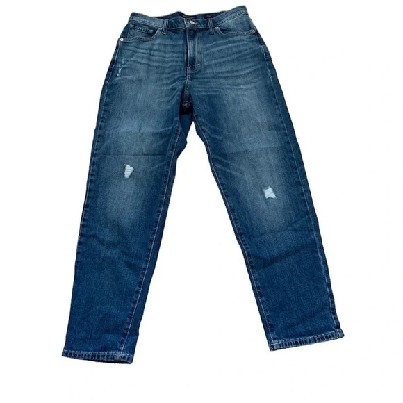 Lucky Brand High Rise Mom Distressed Medium Wash Jeans Size 30 NWT - Picture 1 of 14
